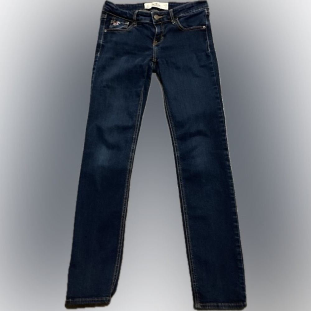 Hollister Dark Indigo Low Rise Straight Leg Jeans. Size w26 L 31.. size 3 - Picture 10 of 10